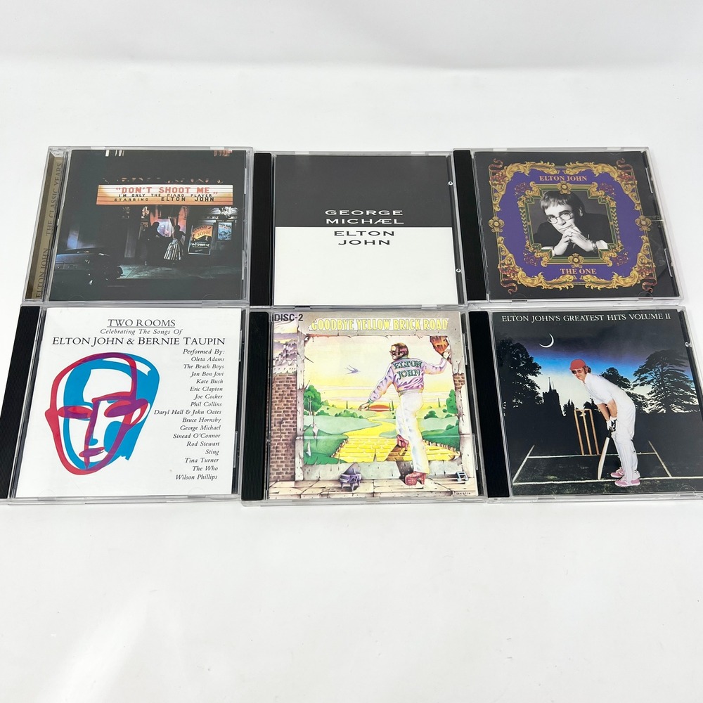 Elton John CD Lot 6 Albums Goodbye Yellow Brick Road The One Greatest Hits Vol 2